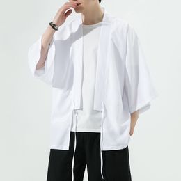 Cool Haori Kimono Harajuku Japanese Style Plus Size Men Samurai Costume Yukata Asian Clothes Cardigan Women Jacket