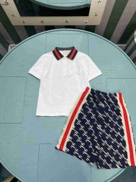 Brand boys Short sleeved Set kids designer clothes baby tracksuits Size 100-150 CM POLO shirt and Letter logo printing shorts 24April