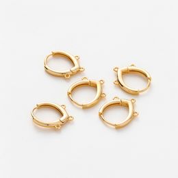 5pcs/lot 14K 18K Gold French Blank Earing Hook Open Ear Ring Clips Clasp For DIY Jewellery Loop Pendants Making Acceissories