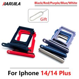 Original Dual Card SIM Card Tray chip slot drawer Holder Adapter Accessories For iPhone 14 / 14 Plus / 14 Pro / 14 Pro Max + Pin