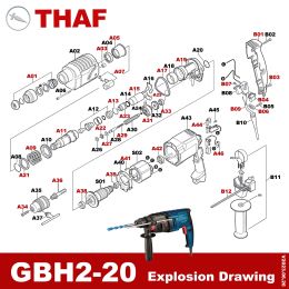 Tool Holder Replacement Spare Parts for Bosch Rotary Hammer GBH2-20 A11