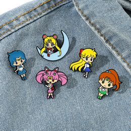 Girl childhood game sailor moon enamel pin Cute Anime Movies Games Hard Enamel Pins Collect Metal Cartoon Brooch Backpack Hat Bag Collar Lapel Badges