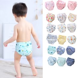 Trousers Waterproof Baby Cloth Diapers Reusable Washable Nappies Baby Diaper Pure Cotton 6 Layers Of Gauze Learning Training Pants