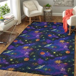 Carpets Galaxy 3D Printed Carpet Mat For Living Room Doormat Flannel Print Bedroom Non-slip Floor Rug Style-3