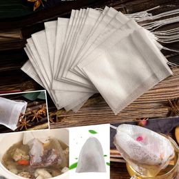 Storage Bags 200 Pcs Disposable Tea Philtre For Infuser With String Heal Seal Food Grade Non-Woven Fabric Spice Philtres Teabags