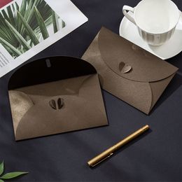 10Pcs Brown Kraft Paper Envelope Pink/White Gift Envelopes Mini Paper Bag Postcard Packaging Envelope 9.5x6.2cm/17.5x11cm