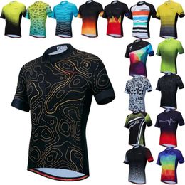 Racing Jackets 2024 Men's Bicycle Jersey MTB Shirts Pro Team Short Sleeve Male Cycling Breathable Mountain Clothes