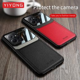 For Xiaomi Redmi Note12 4G Case YIYONG PU Leather Silicone Frame PC Cover For Xiomi Redmi Note 12 11 S 11S 12S Pro Plus 5G Cases