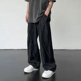 Men's Jeans Affordable Pants Men Wide Leg Trousers Casual Hip Hop Oversized Ripped Patchwork For