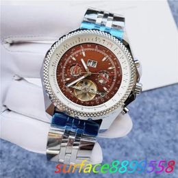 WristWatches for Men 2024 New Mens Watches diameter All Dial Work Mechanical Watch NAVITIMER 1884 Top Luxury Brand Chronograph Clock Steel Belt Men Fashion BREI a27