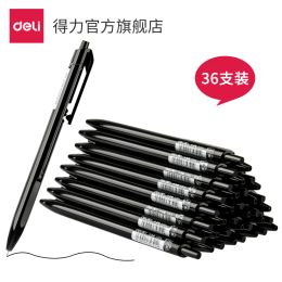 Pens 36PCS DELI S304 Ballpoint Pen 0.7MM Black Blue Ballpoint Pen Fun Office Supplies