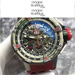designer mens watch luxury brand Watch Automatic SuperClone RM60-01 Level 5 Metal Time Flight Jump 50mmCarbon fiber sapphire