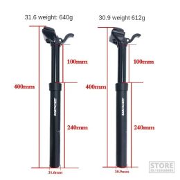 Superior Quality Adjustable seatpost dropper 100mm travel bike bicycle MTB external routing 30.9mm 31.6 hydraulic lifting 400m