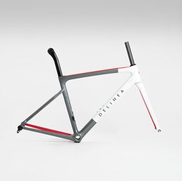 DELIHEA REST RED RimDisc Road Bicycle Frameset Carbon Bike Frame Outdoors Cycling Parts9319447