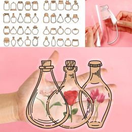 Gift Wrap Dried Flower Bookmark Transparent Clear DIY Bookmarks For Flowers Drifting Bottle Pattern