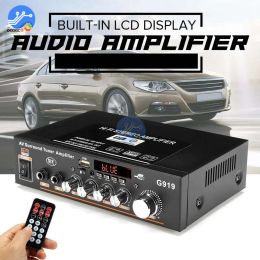 Amplifier Bluetooth Amplifier DC12V AC110V220V Digital Audio Stereo Surround Tuner Amplificador 2CH FM SD HIFI Car Home Power AMP