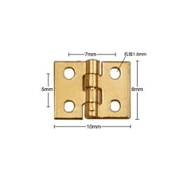 50pcs Brass Plated Mini Hinge Small Decorative Jewellery Wooden Box Cabinet Door Hinges With Nails Dollhouse Furniture