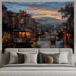 style Tapestries Japanese ins aesthetic cabin background cloth room decoration hanging cloth dormitory bedside wall cloth anime tapestry R0411