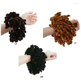 Hair Clips 1Pc Muslim Women Hijab Scrunchies Solid Color Plain Big Ring