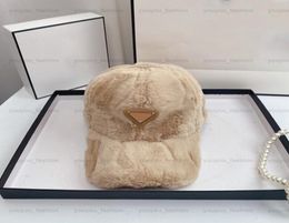 Women Designer Ball Caps Men Luxury Skull Hat Furry Baseball Caps Winter Ski Cap P Snapback Mens Cotton Cashmere Letters Casual Be5566034