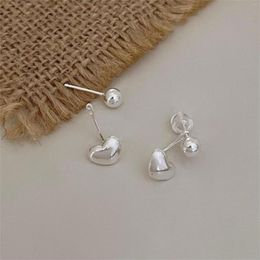 Stud Earrings SHANICE S925 Sterling Silver Heart For Women Trendy Ear Needles Piercing Jewelry Gift Korean