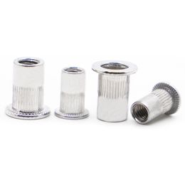 10pcs Aluminium Rivet Nut M3 M4 M5 M6 M8 M10 M12 Flat Head Aluminium Rivnut Inserts Nut