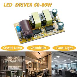 5pcs LED Drivers AC200V 60-80W 600mA LED Transformer DC80-147V Power Adapter for LED Panel Pendant Lamp DIY