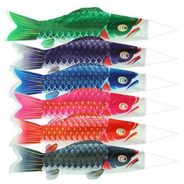 Colorful Carp Fish Flag Festive Japanese Carp Windsock Streamer Koinobori Kite Fish Windsock Carp Wind Sock Flag Guide Flag