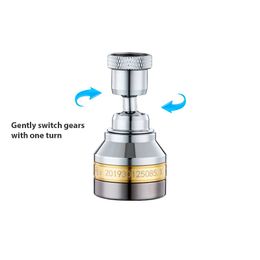 360 Rotate Copper Material Water Tap Bubbler Kitchen Faucet Nozzle Aerator Water Saving Philtre Spout Connector Shower Head
