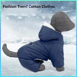 Dog Apparel Pet Clothes Winter Coat Warm And Thickened Four Legs Parkas With Waterproof Traction Design Fashion Cotton