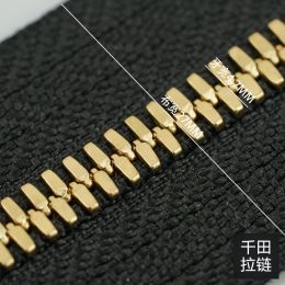 No. 3 Qiantian Premium Corn Tooth Matte Gold Copper Metal Long Zipper Compatible with Excella Leather Bag DIY