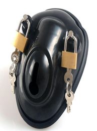 Latest Design Small Male Cock Cage Bondage Device Peins Lock BDSM New Sex toy silicone Belt6102282