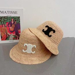 CELIES Sun hat Spring and Summer Straw Hat French Hook Needle Lafite Grass Fisherman Sunshade Children Sunscreen Beach Travel Leisure Pot