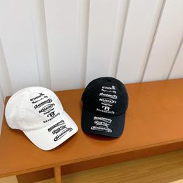 Ball Caps Summer Street Fashion Brand Allover Letters Embroidery Cotton Men Baseball Cap Hip Hop Unique Snapback Soft Women Visor