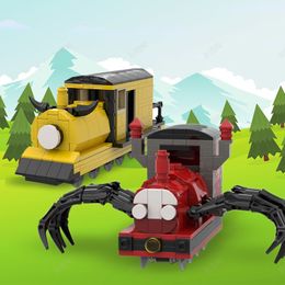 Choo-Choo Charles Building Blo-cks Set Horrors Game Train Animal Figures Bricks Toys For Children Birthday Gifts