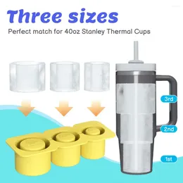 Baking Moulds Silicone Ice Tray Drinks Coffee Mould With Leak-proof Lid For Hollow Cylinder Cubes Fast 20/30/40