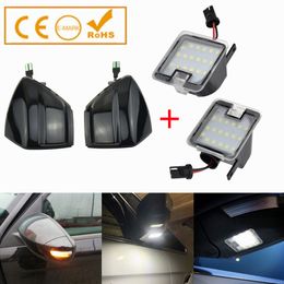 Puddle Light and LED Dynamic Turn Signal Side Wing Mirror Indicator Light Lamp For Ford S-Max 2015-2020 Kuga C394 08-2012 C-MAX