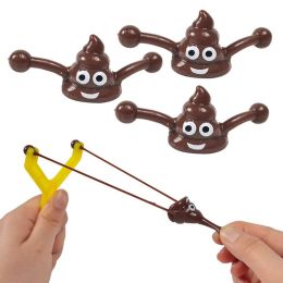 5Pcs/set Funny Poop Slingshot Prank Fake Poop Toys Boy Girl Birthday Party Favour Adult Kids Games Gifts Goodie Bag Fillers