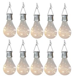 10X Solar Light Bulbs Outdoor Waterproof Garden Camping Hanging LED Light Lamp Bulb Globe Hanging Lights for Home Yard Christmas H3495054