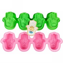 Lotus Buddha's-hand Silicone Soap Mould God Eye Human Hand Candle Resin Plaster Making Chocolate Cake Mould Ice Tray Home Decor