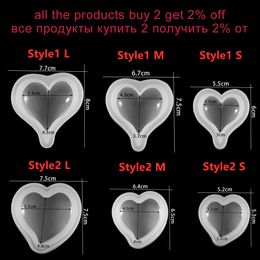 3D Heart Shape Silicone Mold Resin Epoxy Keychain Pendants Mould Soap Candle Molds For DIY Jewelry Making Accessories