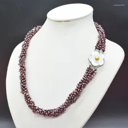 Choker Exquisite. Pretty. 6 Strands Of 3MM Natural Baroque Pearl Necklace. Length 24 Inches