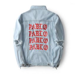 Men039s Jackets West Pablo Denim Men Hip Hop Tour Brand Clothing Streetwear Jeans Jackets16870251