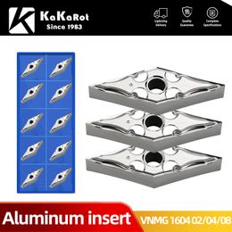 Kakarot Aluminium Insert VNMG160402 HA H01 VNMG160404 HA VNMG160408 Turning Tools For AL CNC Lathe Cutter 10pcs Plate Cutter M02