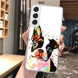 French Bulldog Dog Pug Soft Phone Case For Samsung Galaxy S23 S22 Ultra S21 Plus S20 FE S10 Lite S9 S8 + S10E S7 Edge Pattern Ca