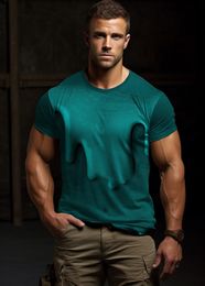 2024 Luxury T-shirt Men's and Women's Designer T-shirt Dark Green Short Sleeve Short Summer Fashion Casual Style DDTXA97