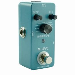 Cables Mvave Dig Reverb Guitar Effect Pedal 9 Reverb Types True Bypass Full Metal Shell Guitar Parts Accessories 9 Digital
