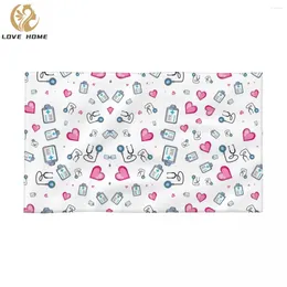 Towel Stethoscope Heart Pattern Breathable Cotton Face Quick Drying Cartoon Nursing Pool Towels