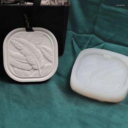 Baking Moulds DIY Leaf Aroma Wax Pendant Silicone Mould Flower Gypsum Plaster Silicon Moulds Crafts For Car Decoration
