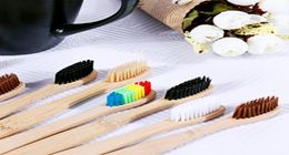 100pcsset Environmental Bamboo Charcoal Toothbrush For Oral Health Low Carbon Medium Soft Bristle Wood Handle Toothbrush7853042